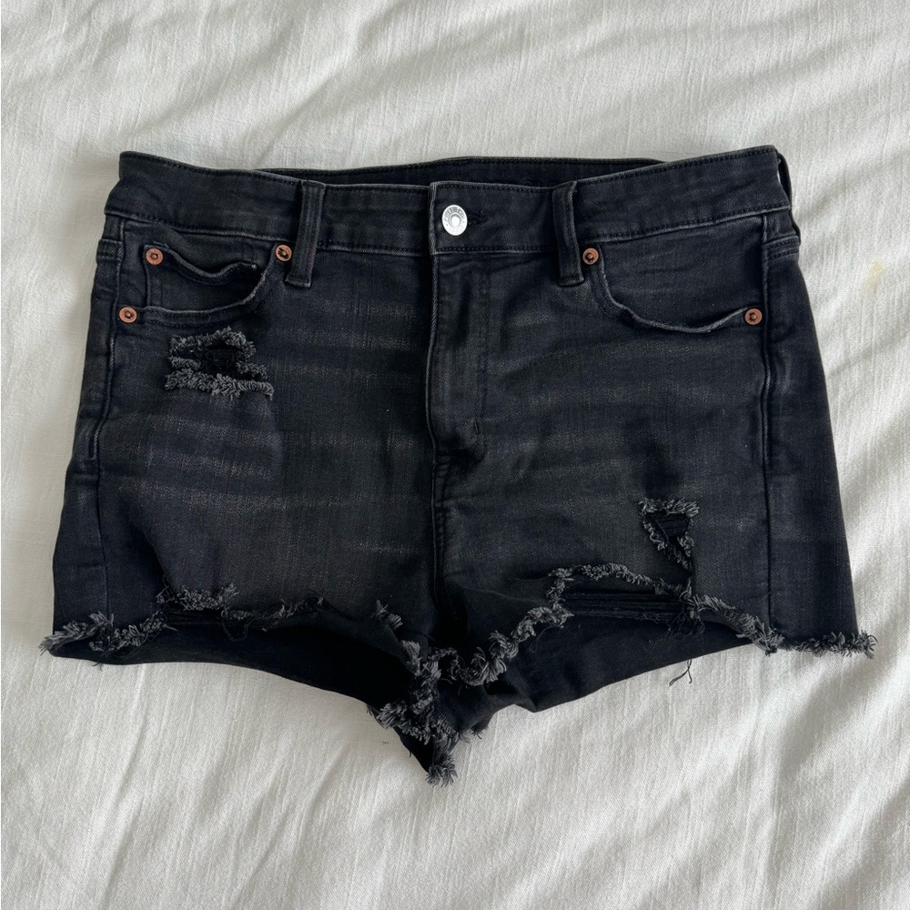 AE Black Jean Shorts